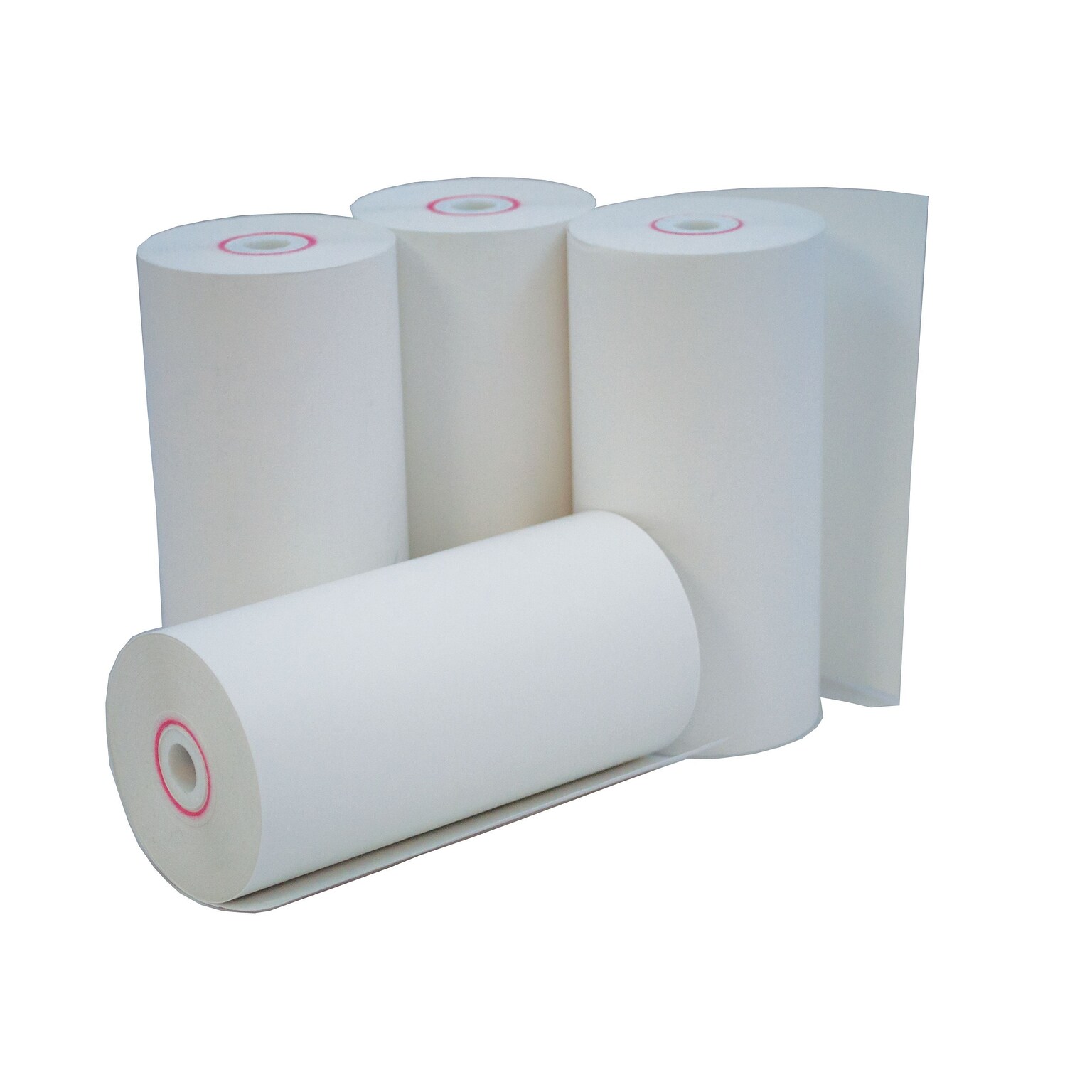 PM Company Perfection 4 3/8 x 127 1-Ply Thermal Cash Register/POS Paper Roll, White (5227)