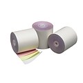 PM Company® Perfection® 3 1/4 x 75 3 Ply Cash Register/POS Paper Roll, White/Canary/Pink