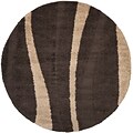 Safavieh Willow Shag Round Area Rug, 6 7 x 6 7, Dark Brown/Beige