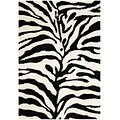Safavieh Zebra Shag Medium Rectangle Area Rug, 5 3 x 7 6, Ivory/Black