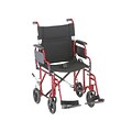 Nova Medical Products Aluminum Transport Chair 19; Red