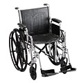 Nova Medical Products Steel Wheelchair with Detachable Desk Arms and Swing Away Footrests 18