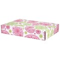 12.2x 3x17.8 GPP Gift Shipping Box, Lisa Line, Paisley Pink/Green, 48/Pack