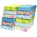 12.2x 3x17.8 GPP Gift Shipping Box, Lisa Line, Assorted Styles, 48/Pack