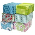 8.8X 5.5X12.2 GPP Gift Shipping Box, Lisa Line, Assorted Styles, 6/Pack