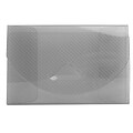 JAM Paper® Plastic Business Card Case with Tuck Closure, Smoke Grey Grid, Sold Individually (370673)