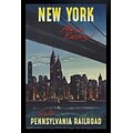 Diamond Decor Exciting Vintage New York City Framed Poster
