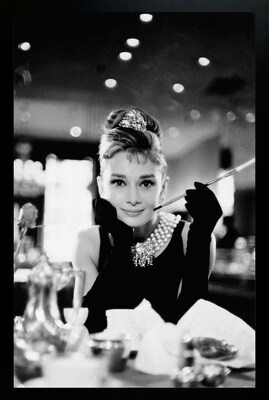 Diamond Decor "Audrey Hepburn Movie Icon Breakfast" Framed Poster