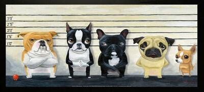 Diamond Decor "The Lineup" Framed Art Print Poster