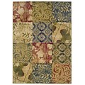 Floral Beige/ Green Indoor Machine-made Polypropylene Area Rug (5 X 73)