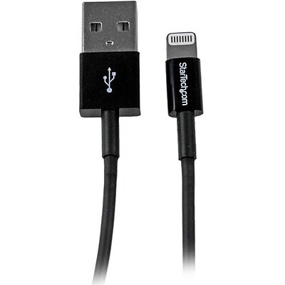 StarTech 3 Slim Lightning/USB data transfer cable; Black