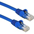 QVS 3 RJ-45 Male to Male Cat6 Ethernet Flexible Snagless Patch Cord; Blue, 3/Pack