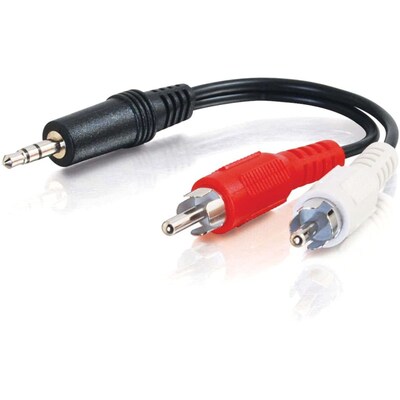 C2G® Value Series 12 Stereo To RCA Stereo M/M Y-Cable, Black