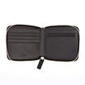 Royce Leather® RFID Blocking Zip Around Wallet, Black