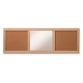 Whitney Plus Solid Maple Corkboard and Mirror Wall Panel, Natural