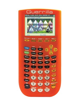 Guerrilla® Silicone Case For Texas Instruments TI 84 Plus C Silver Edition Calculator, Orange