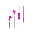 Insten® 10mW In-Ear Stereo Handsfree Headset; Hot Pink