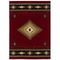 StyleHaven Oriental Red/ Green Indoor Machine-made Polypropylene Area Rug (67 X 93)