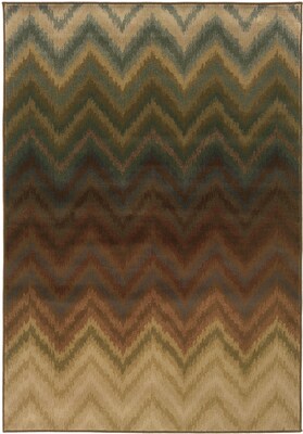 StyleHaven Traditional Nylon 7'8" X 10'10" Brown/Beige Area Rug (WALL012B18X11L)