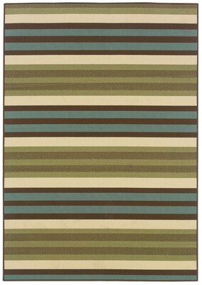 StyleHaven Geometric Ivory/ Grey Indoor/Outdoor Machine-made Polypropylene Area Rug (53 X 76)