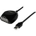 Startech 50 USB 2.0 Male to Female Active Cable With 4 Port Hub; Black