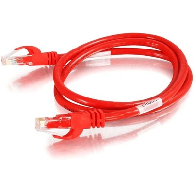 C2G® 25 Cat6 Snagless Crossover UTP RJ-45 Male to Male Network Patch Cable; Red