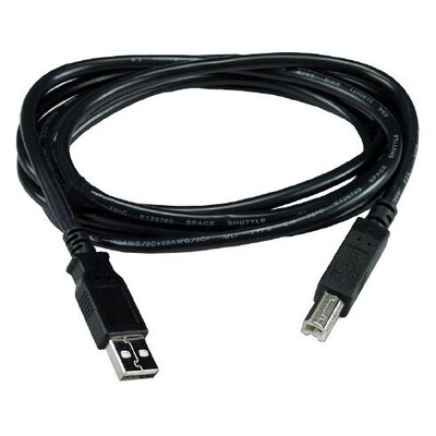 QVS® 10 M/M High-Speed Type A to Type B USB 2.0 Cable; Black, 3/Pack