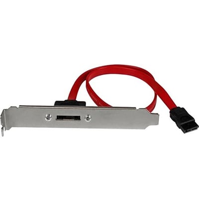 StarTech 1.5 SATA to eSATA Plate Adapter Cable, Red