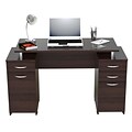 Inval America Double Pedestal Computer Wood Desk