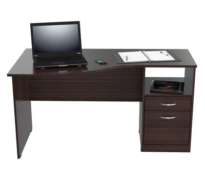 Inval America Curved Top Computer Wood Desk