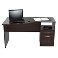 Inval America Curved Top Computer Wood Desk