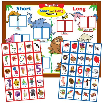 Super Duper Publications SAS127 MagneTalk Short and Long Vowels Board Game