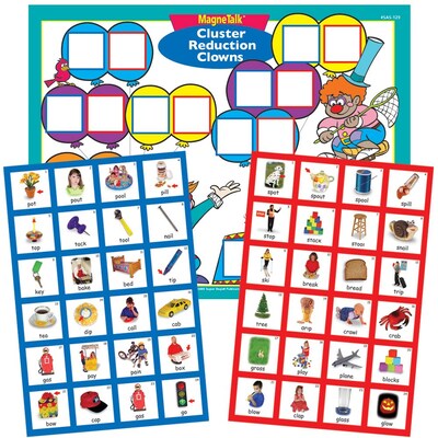 Super Duper Publications SAS129 MagneTalk Cluster Reduction Clowns Board Game