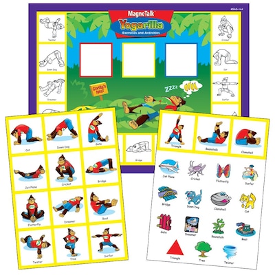 Super Duper Publications SAS144 MagneTalk Yogarilla Exercise & Activity Board Game