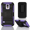GearIT High Impact Hybrid Armor Stand Case With Holster For Samsung Galaxy S5, Black