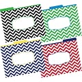 Barker Creek Letter 1/3-Cut Chevron Nautical Decorative File Folder, Multi-Color, 12/Pack