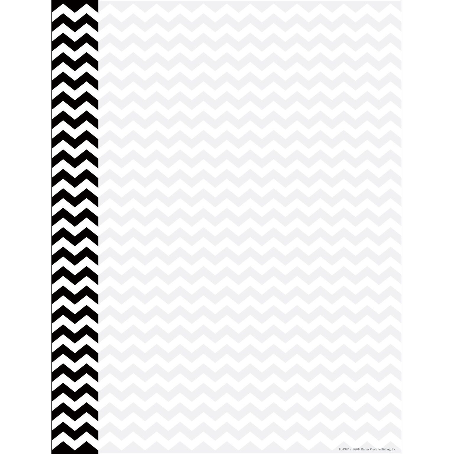 Barker Creek Chevron Computer Paper, 8.5 x 11, 60 lbs., Black, 50 Sheets/Pack (LL739)