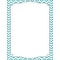 Barker Creek 8 1/2 x 11 Decorative Computer Paper, Turquoise Chevron, 50/Pack (LL740)