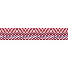 Barker Creek Double-Sided Trim, Red/Navy Chevron, 12/Pack
