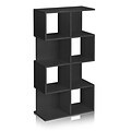 Way Basics Eco 4 Shelf Malibu Bookcase and Storage Shelf, Black