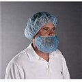 Keystone 112NWI-BLUE-1BG Latex Free Polypropylene Blue Beard Net, 18, 100/Pack