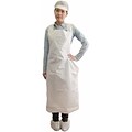 Keystone AP-PE-BX-MED White 1.5-Mil Polyethylene Bib Apron, Medium, 500/Box