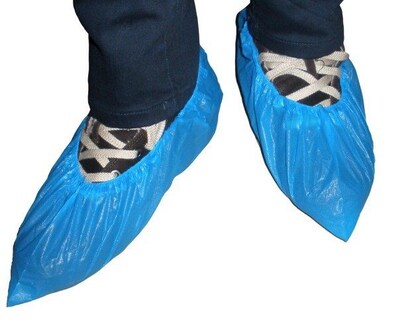 Keystone SC-CPE-XL-BL Polyethylene Shoe Covers, Blue, 300/Box