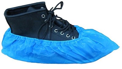 Keystone SC-CPE-HD-LG-BL Polyethylene Shoe Covers, Blue, 300/Box