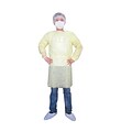 Keystone Unisex Polypropylene Isolation Gown, Yellow, One Size Fits All, 50/Box (ISO-NW-YELLOW)