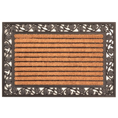 HomeTrax Designs C04S2436IL 24" x 36" Ivy Leaf Cocoa Door Mat