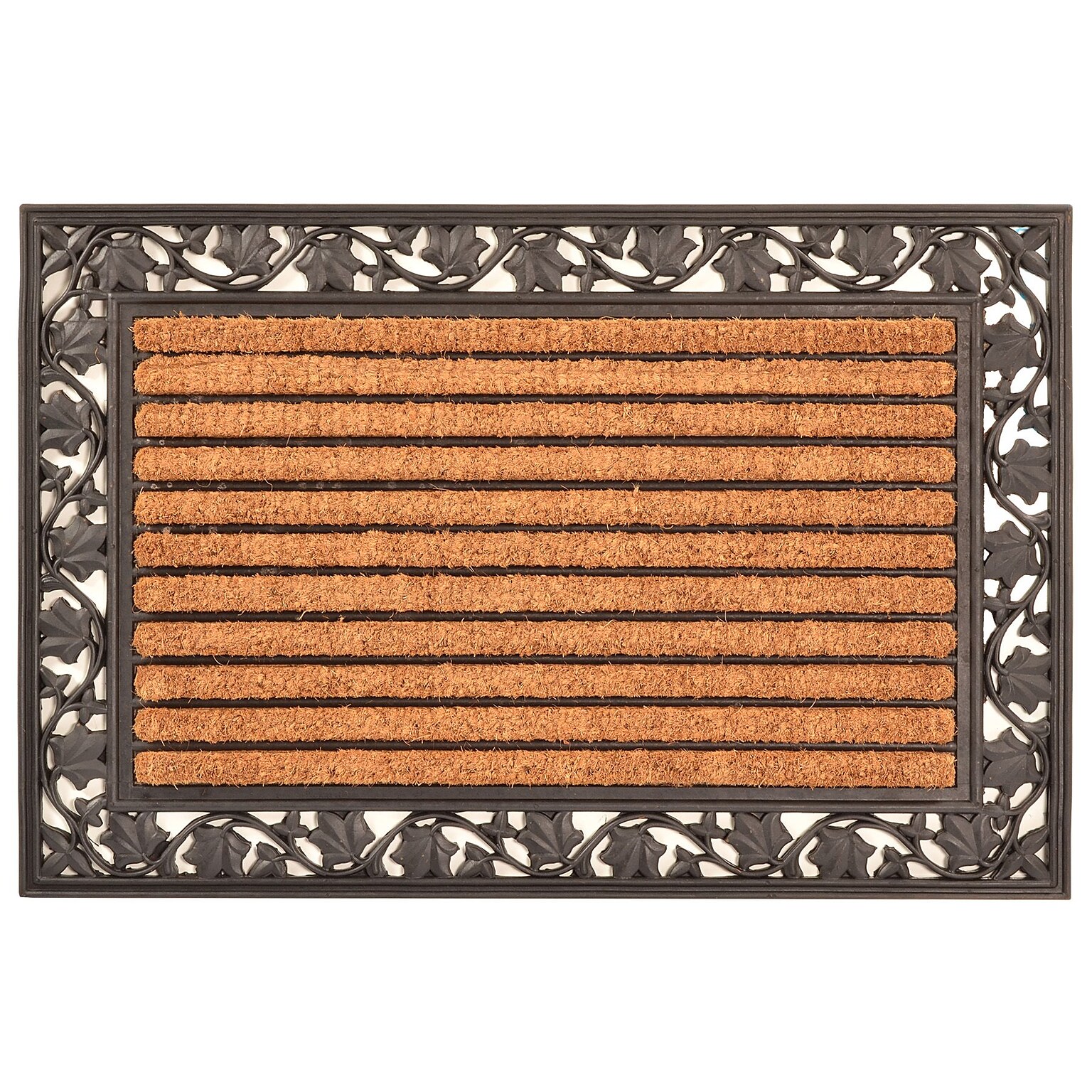 HomeTrax Designs C04S2436IL 24 x 36 Ivy Leaf Cocoa Door Mat