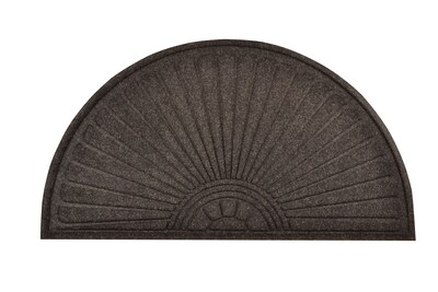 HomeTrax Designs Guzzler Sunburst Door Mat, 36 x 70, Charcoal (169F0036CH)