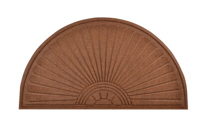 HomeTrax Designs Guzzler Sunburst Door Mat, 36 x 70, Brown (169F0036BR)