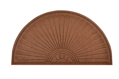 HomeTrax Designs Guzzler Sunburst Door Mat, 23 x 44, Brown (169F0024BR)